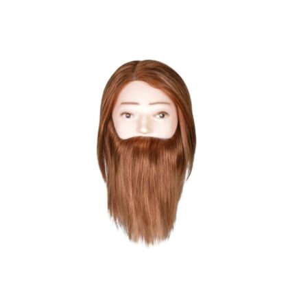 Cabeça de manequim com Barba LIGHT BROWN 18CM