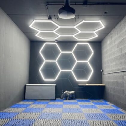LUZ HEXAGONAL P/ BARBEARIA - Luz Colmeia